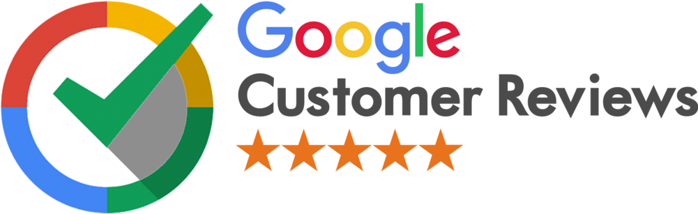 Google customer reviews logo with 5 stars